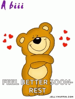 Get Better Soon Big Hug Brown Bear GIF
