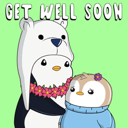 Get Better Soon Couple Penguin Hugging GIF