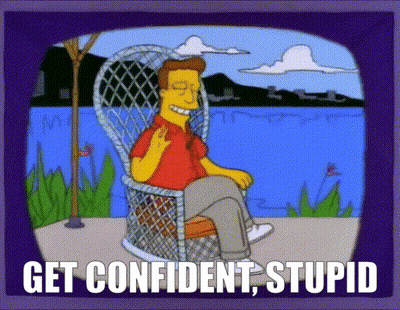 Get Confident Stupid Man In Rocking Chair GIF