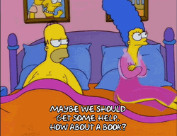 Get Help From Book Marge Simpson GIF