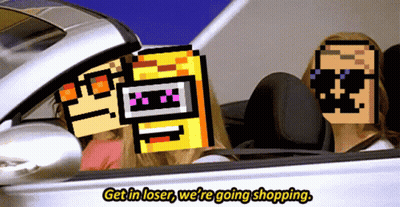Get In Loser We're Going Shopping GIF