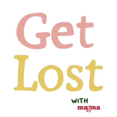 Get Lost Sign With Magma Sticker