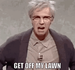 Get Off My Lawn Grumpy Old Man GIF
