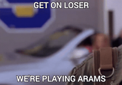 Get On Loser We Are Playing ARAMS Sign GIF