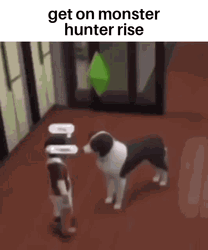 Get On Monster Sims Scared Dog GIF