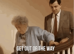 Get Out Mr Bean GIF