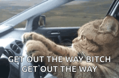 Get Out Of The Way Crazy Driving GIF