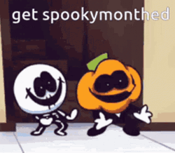 Get Spooky Month Dance Hollow And Pumpkin GIF