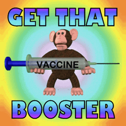 Get That Booster Vaccinated Monkey GIF