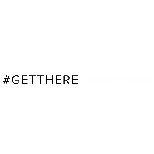 Get There Together Logo In Purple Sticker