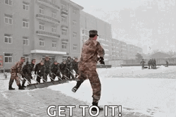 Get To It Military GIF