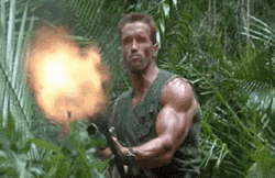 Get To The Choppa Firing Gun GIF