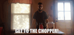 Get To The Choppa Flipping Table GIF