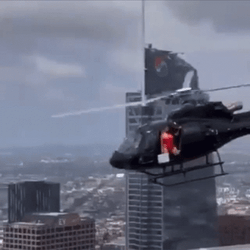 Get To The Choppa Helicopter City GIF