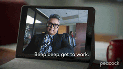 Get To Work Asian Boss Video Call GIF