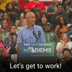 Get To Work Barrack Obama GIF
