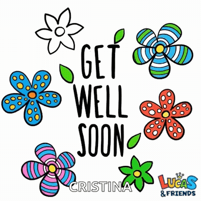 Get Well Soon Card With Flowers GIF