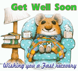 Get Well Soon Healing Message Cozy Mouse GIF