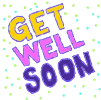 Get Well Soon Polka Dot Sticker