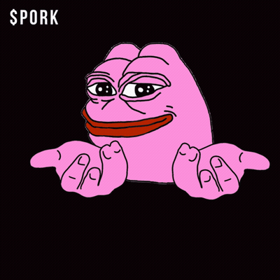 Get Your Pork Poster With Pink Frog GIF