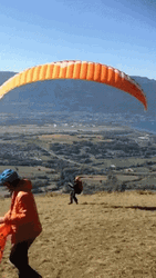 Getting Ready For Paragliding