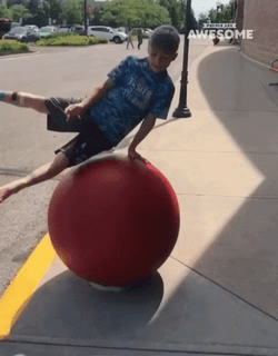 Getting Sturdy Amazing Kid Handstand Spin  GIF