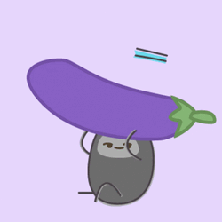Gfycat Carrying Eggplant Moving Design GIF