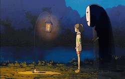 Ghibli Chihiro With No-Face GIF