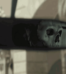 Ghost Cod Reflection In Rearview Mirror GIF
