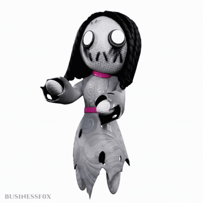Ghost Doll With Businessfox Logo GIF