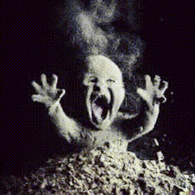 Ghost Emerging From Ash Pile