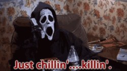 Ghost Face Chilling GIF