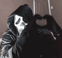 Ghost Face Heart GIF