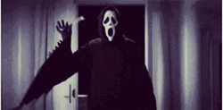 Ghost Face On The Door GIF