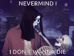 Ghost Face With Skeleton GIF