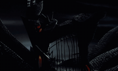 Ghost Flying Through Dark Room GIF