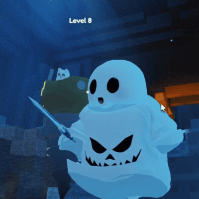 Ghost Holding Knife Level 8 GIF