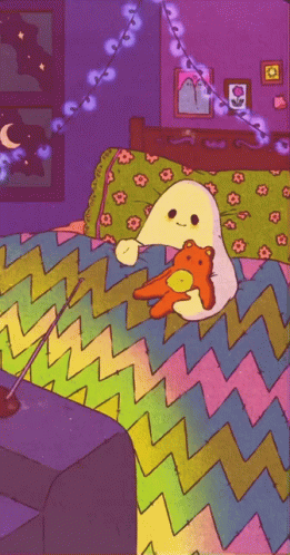 Ghost Holding Teddy Bear GIF