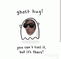 Ghost Hug Cool Shades Guy Funny Meme