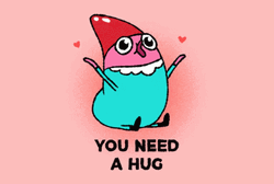 Ghost Hug Cute Gnome Cartoon Love GIF