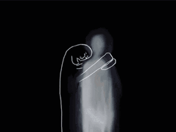 Ghost Hug Dark Spooky Sketch Cartoon GIF