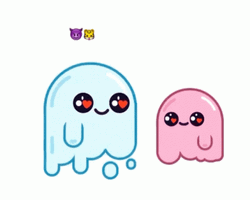 Ghost Hug Spooky Couple Love Heart GIF