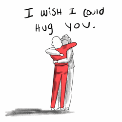 Ghost Hug Wish I Could Animation GIF