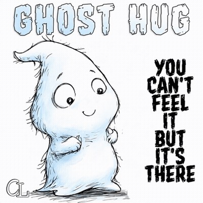 Ghost Hug You Can't Feel It But It's There GIF
