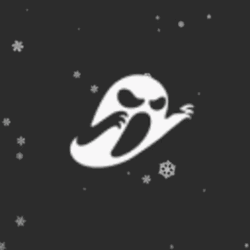 Ghost In Snow Animated Logo GIF