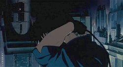 Ghost In The Shell Anime Removing Wires GIF