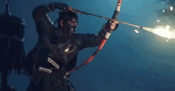 Ghost Of Tsushima Jin Sakai Bow On Fire GIF