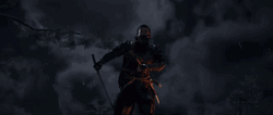 Ghost Of Tsushima Jin Sakai Slashing Sword GIF
