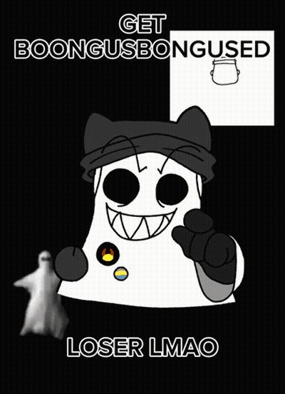 Ghost Poster Get Boongusbongused Loser GIF
