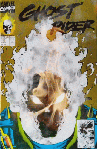 Ghost Rider Comic Skull With Flames GIF